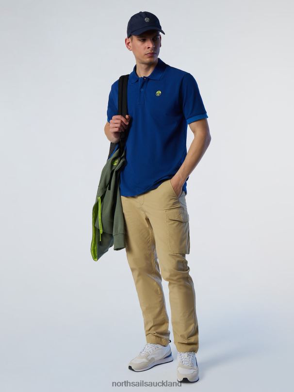 Organic Cotton Polo Shirt SALE Ocean blue Clothing Men X20HV9 North Sails