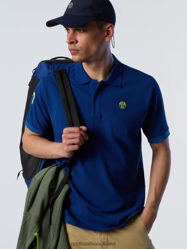 Organic Cotton Polo Shirt SALE Ocean blue Clothing Men X20HV9 North Sails