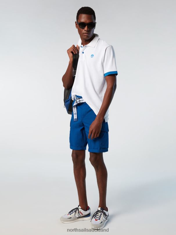 Organic Cotton Polo Shirt SALE White Clothing Men X20HV8 North Sails