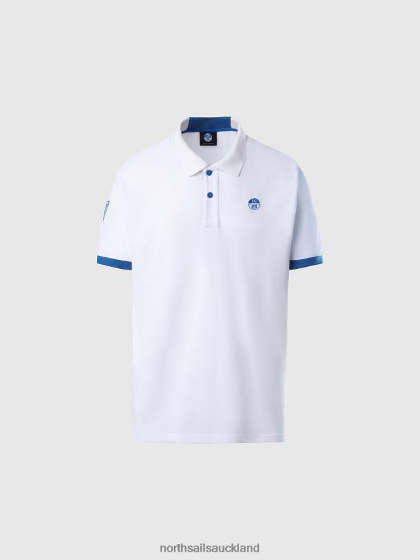 Organic Cotton Polo Shirt SALE White Clothing Men X20HV8 North Sails
