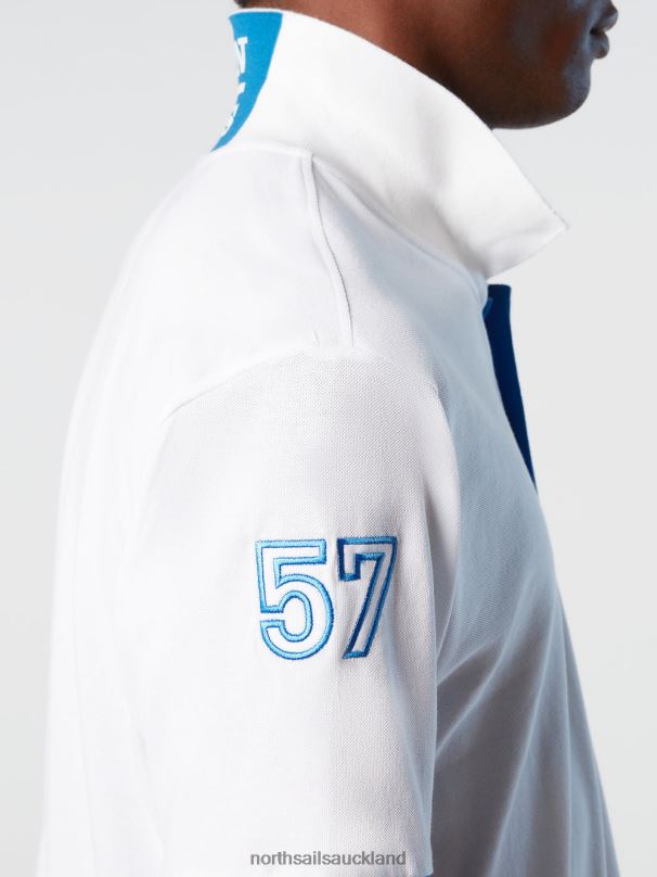 Organic Cotton Polo Shirt SALE White Clothing Men X20HV8 North Sails