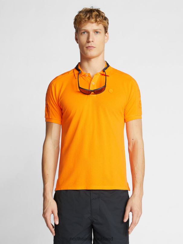 POLO SHIRT WITH JERSEY PANELS Vibrant orange Clothing Men X20HV1078 North Sails