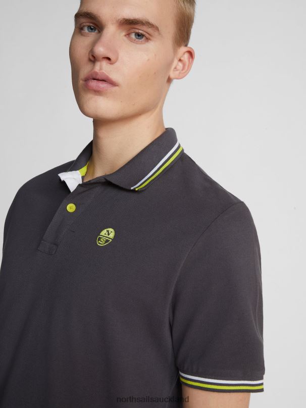 POLO WITH CONTRAST TRIMS Asphalt Clothing Men X20HV1214 North Sails