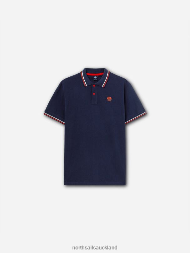 POLO WITH CONTRAST TRIMS Navy blue Clothing Men X20HV1213 North Sails