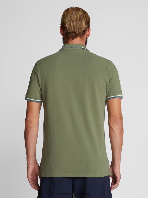 POLO WITH CONTRAST TRIMS Olive green Clothing Men X20HV1211 North Sails
