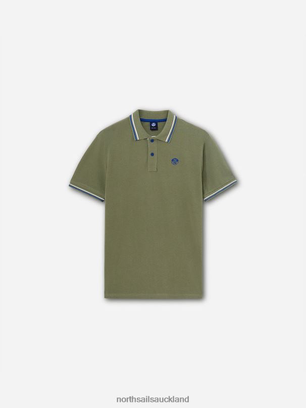POLO WITH CONTRAST TRIMS Olive green Clothing Men X20HV1211 North Sails