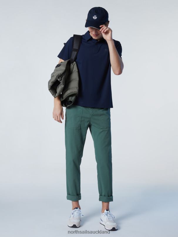 RECYCLED JERSEY POLO SHIRT Navy blue Clothing Men X20HV92 North Sails