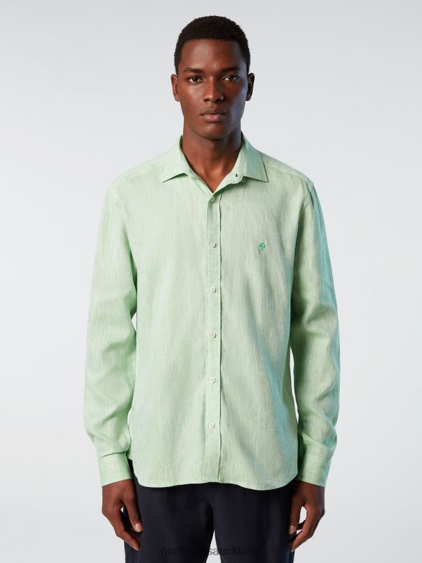 LINEN SHIRT Garden green Clothing Men X20HV222 North Sails