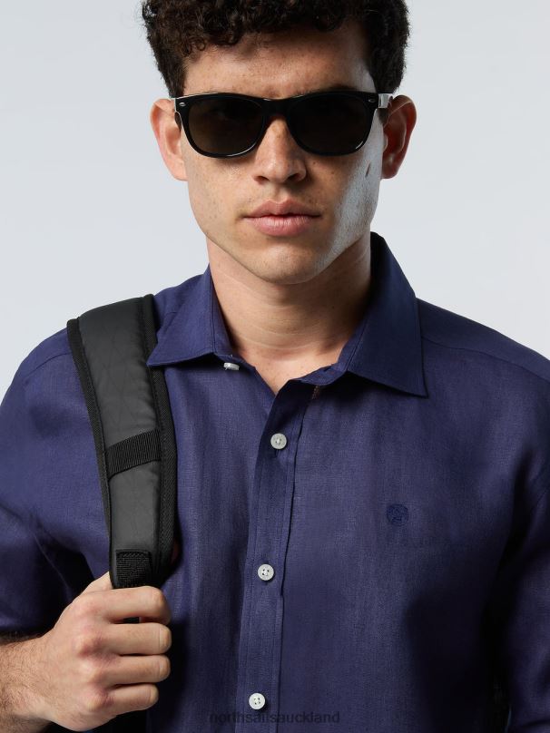 LINEN SHIRT Navy blue Clothing Men X20HV226 North Sails
