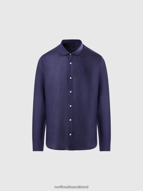 LINEN SHIRT Navy blue Clothing Men X20HV226 North Sails