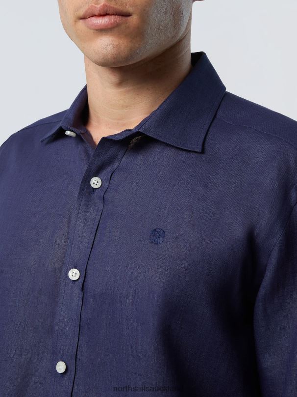 LINEN SHIRT Navy blue Clothing Men X20HV226 North Sails