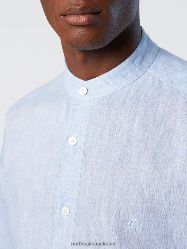 MANDARIN COLLAR SHIRT Light blue Clothing Men X20HV235 North Sails