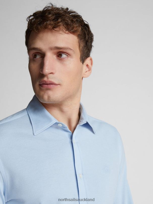 PIQUE SHIRT Light blue Clothing Men X20HV1185 North Sails
