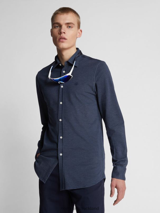 PIQUE SHIRT Navy blue Clothing Men X20HV1186 North Sails