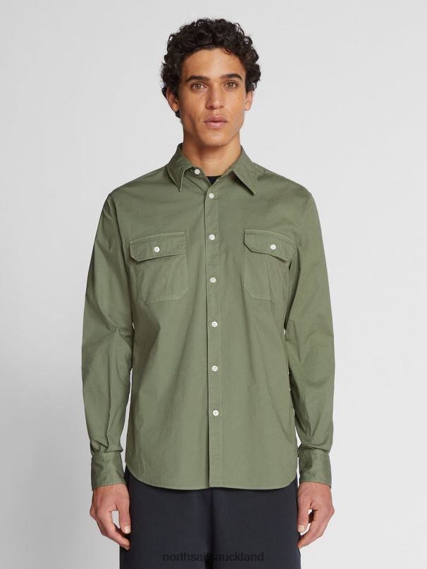 POPLIN SHIRT Olive green Clothing Men X20HV1183 North Sails