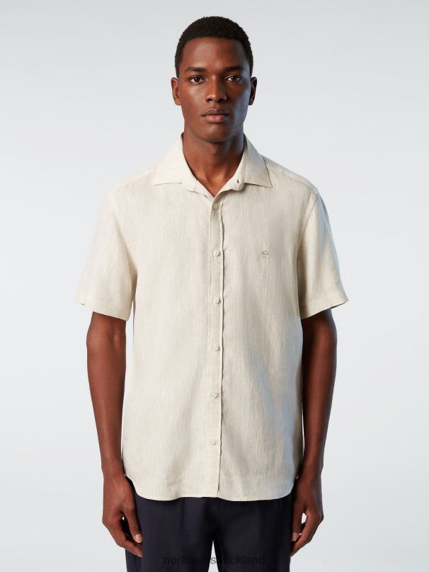 SHORT-SLEEVE LINEN SHIRT Dove Clothing Men X20HV216 North Sails