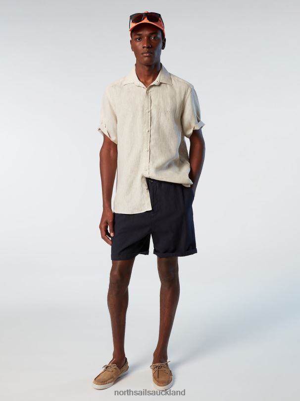 SHORT-SLEEVE LINEN SHIRT Dove Clothing Men X20HV216 North Sails