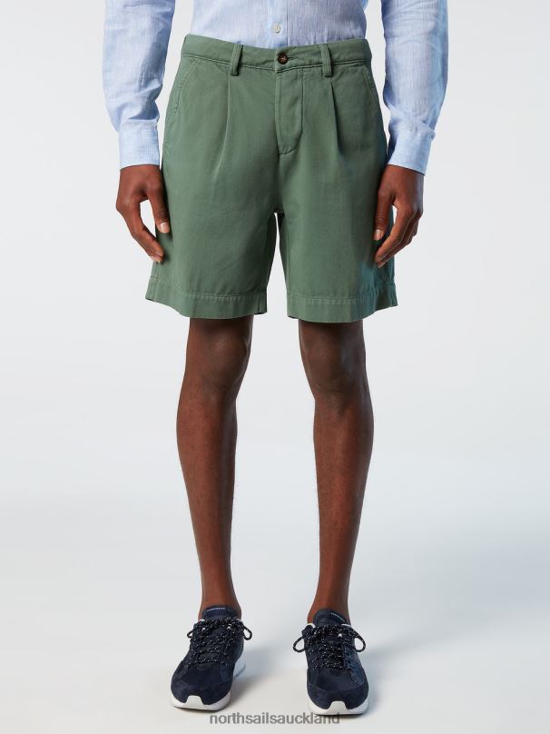 CHINO SHORTS WITH PLEATS Military green Clothing Men X20HV367 North Sails