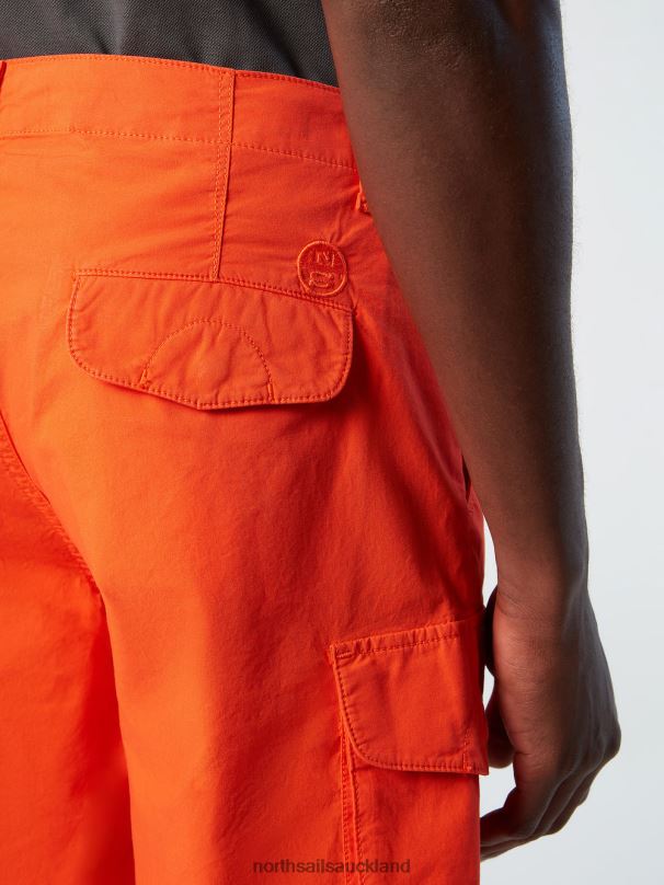 ECO-POPLIN CARGO SHORTS Bright orange Clothing Men X20HV331 North Sails