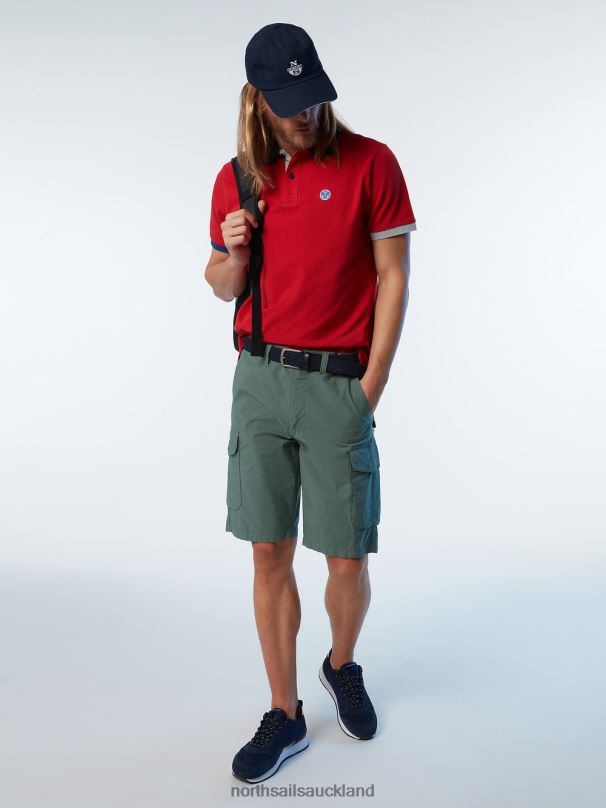 ECO-POPLIN CARGO SHORTS Military green Clothing Men X20HV335 North Sails