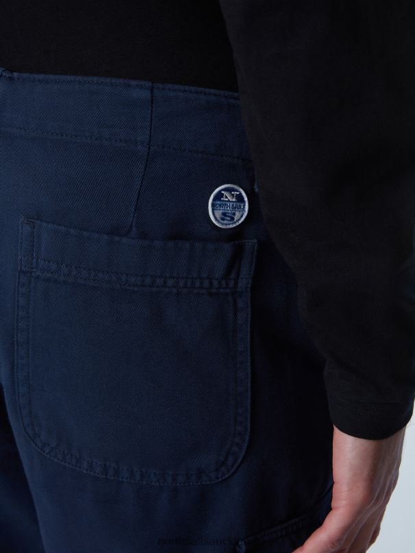 ORGANIC COTTON CARGO SHORTS Navy blue Clothing Men X20HV361 North Sails