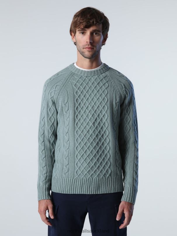 CABLE-KNIT JUMPER Mineral blue Clothing Men X20HV768 North Sails