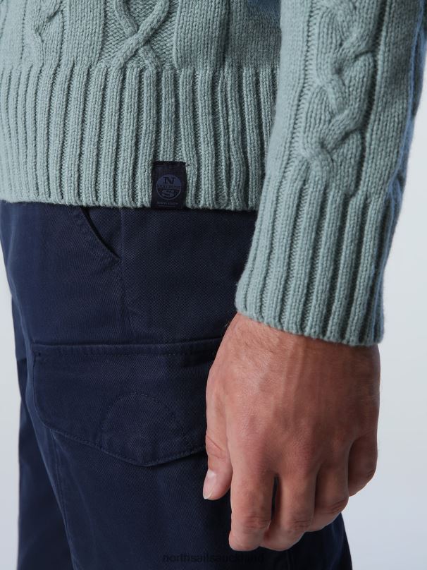 CABLE-KNIT JUMPER Mineral blue Clothing Men X20HV768 North Sails