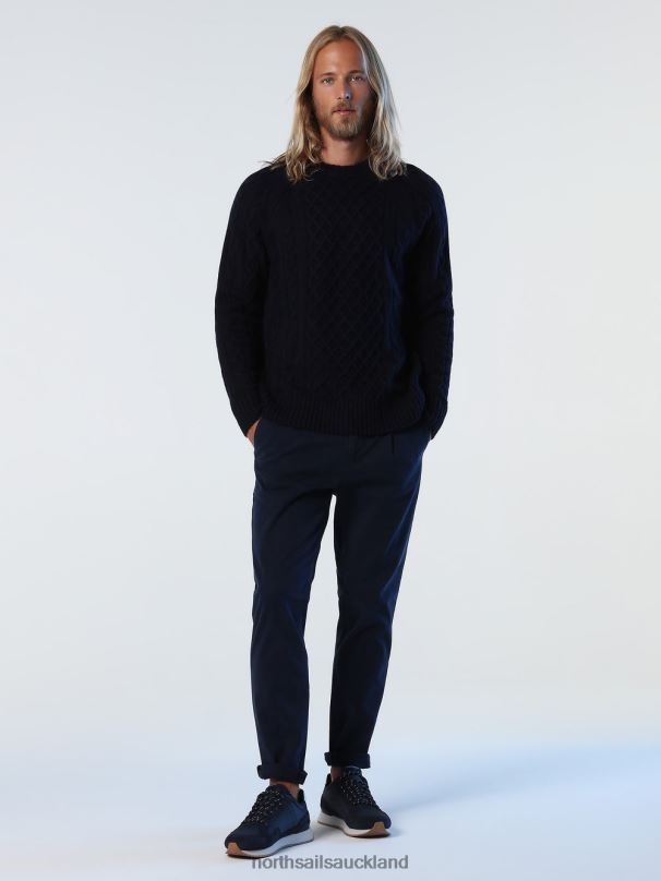 CABLE-KNIT JUMPER Navy blue Clothing Men X20HV769 North Sails