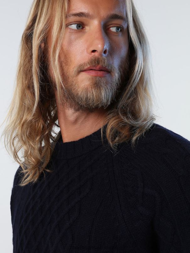 CABLE-KNIT JUMPER Navy blue Clothing Men X20HV769 North Sails