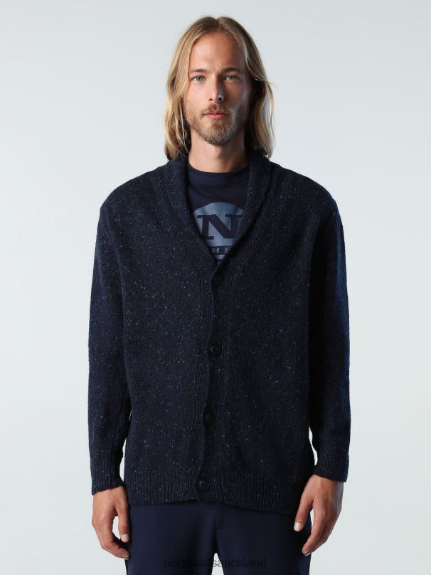 CARDIGAN WITH SHAWL COLLAR Navy blue Clothing Men X20HV988 North Sails