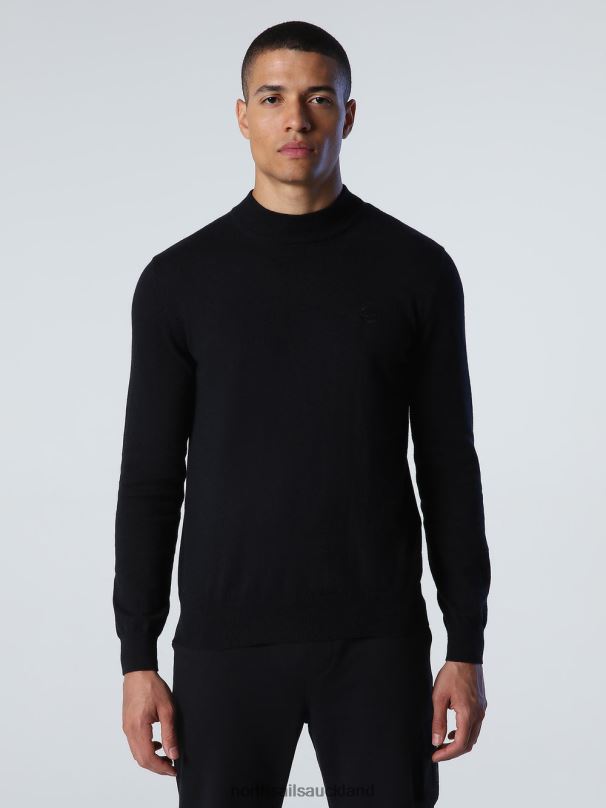 COTTON AND WOOL JUMPER Black Clothing Men X20HV902 North Sails