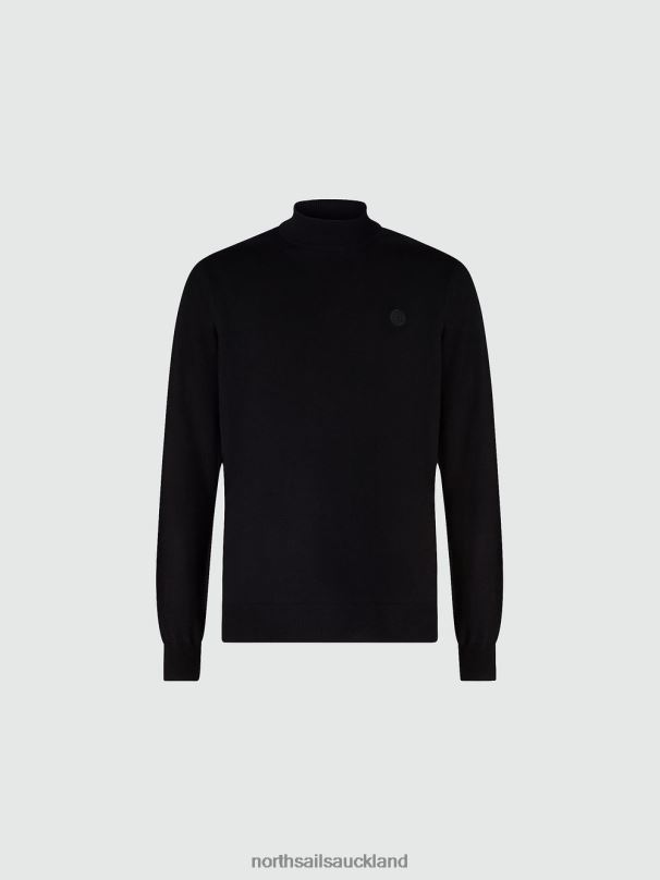 COTTON AND WOOL JUMPER Black Clothing Men X20HV902 North Sails