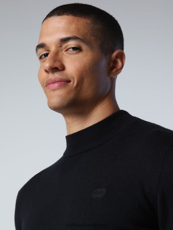 COTTON AND WOOL JUMPER Black Clothing Men X20HV902 North Sails