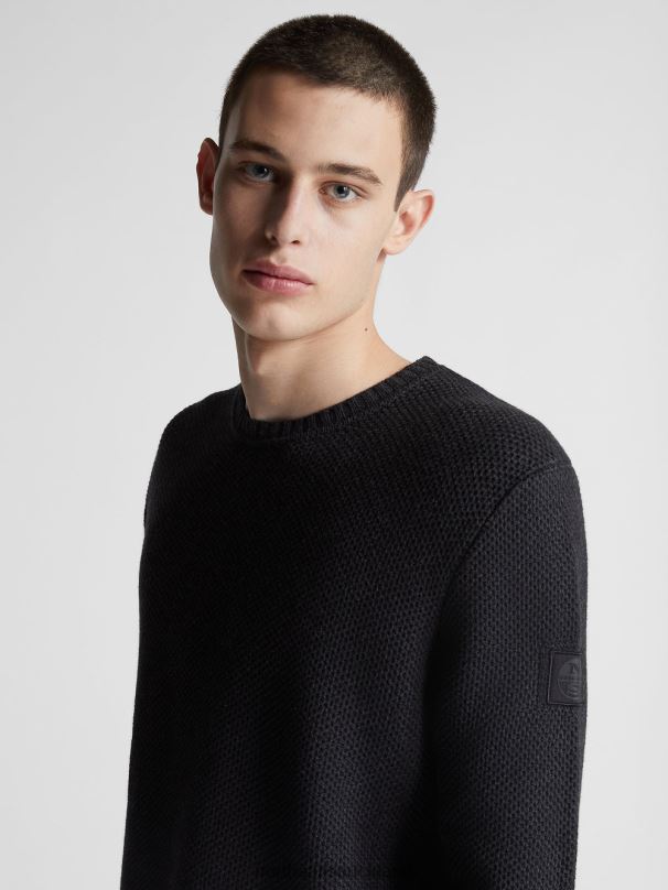 COTTON AND WOOL JUMPER Dark grey melange Clothing Men X20HV1310 North Sails