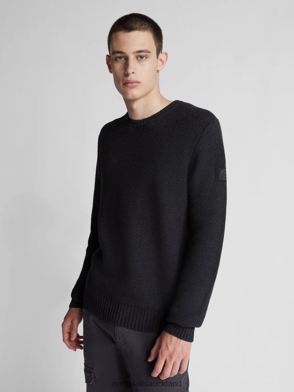 COTTON AND WOOL JUMPER Dark grey melange Clothing Men X20HV1310 North Sails