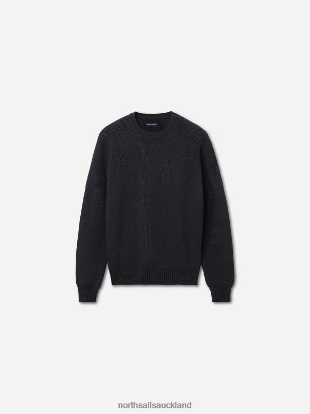 COTTON AND WOOL JUMPER Dark grey melange Clothing Men X20HV1310 North Sails