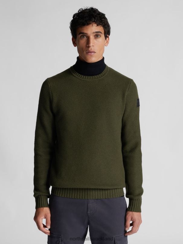 COTTON AND WOOL JUMPER Forest night Clothing Men X20HV1308 North Sails
