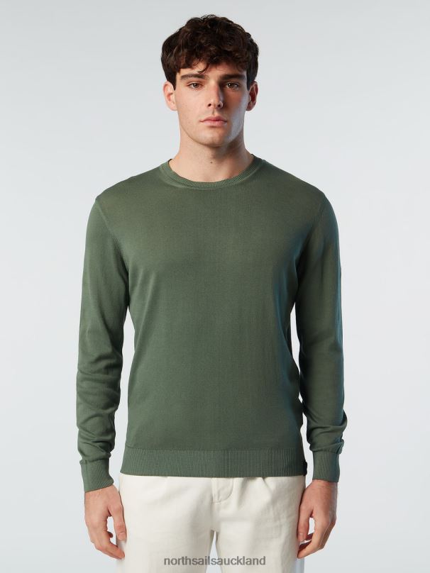 CREW-NECK JUMPER NEW Military green Clothing Men X20HV255 North Sails