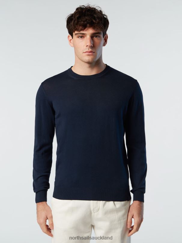 CREW-NECK JUMPER NEW Navy blue Clothing Men X20HV254 North Sails