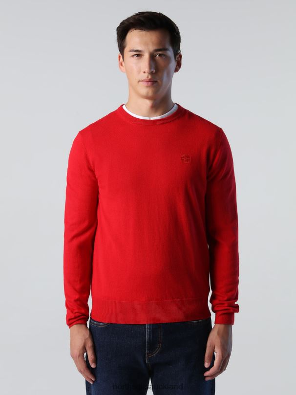 CREW-NECK JUMPER NEW Red Clothing Men X20HV903 North Sails