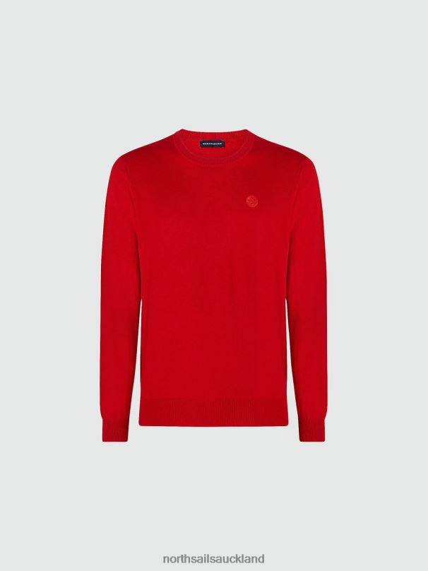 CREW-NECK JUMPER NEW Red Clothing Men X20HV903 North Sails
