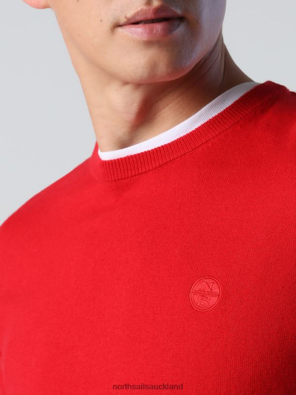 CREW-NECK JUMPER NEW Red Clothing Men X20HV903 North Sails