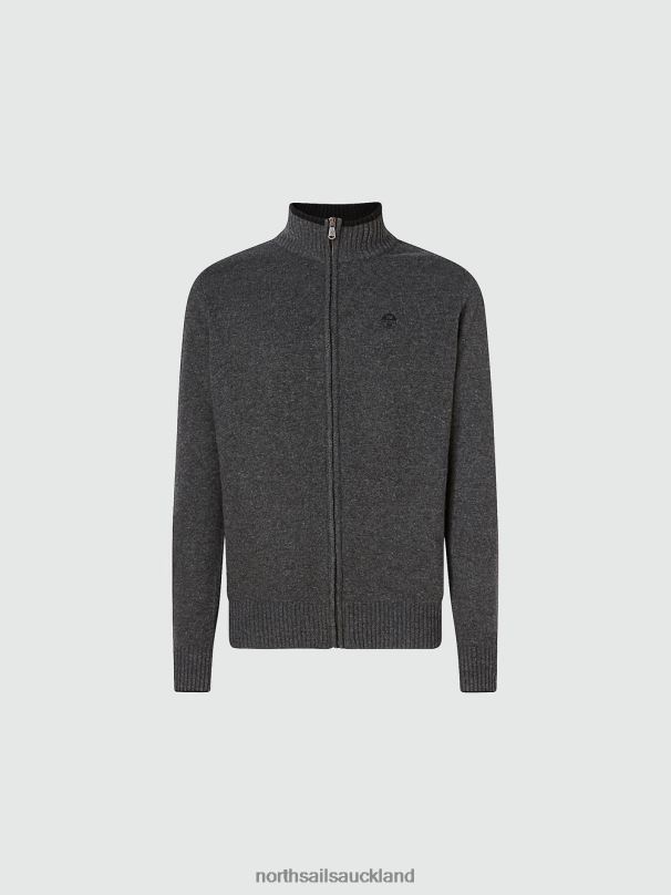 ECO-CASHMERE CARDIGAN Dark grey melange Clothing Men X20HV767 North Sails