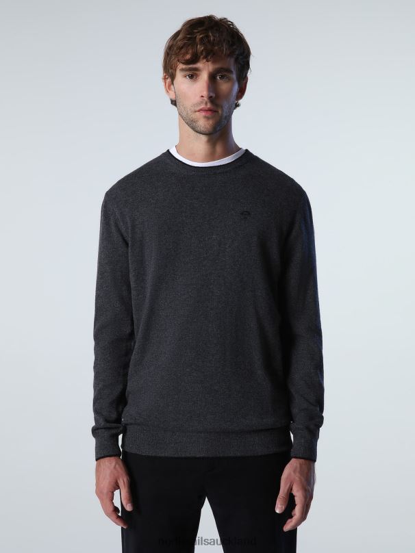 ECO CASHMERE JUMPER Dark grey melange Clothing Men X20HV893 North Sails