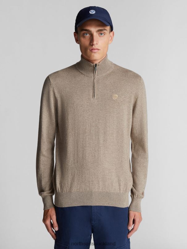 HALF-ZIP JUMPER Fossil melange Clothing Men X20HV1318 North Sails