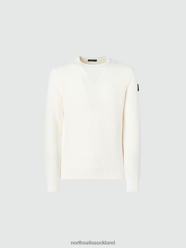 HONEYCOMB STITCH JUMPER Marshmallow Clothing Men X20HV895 North Sails