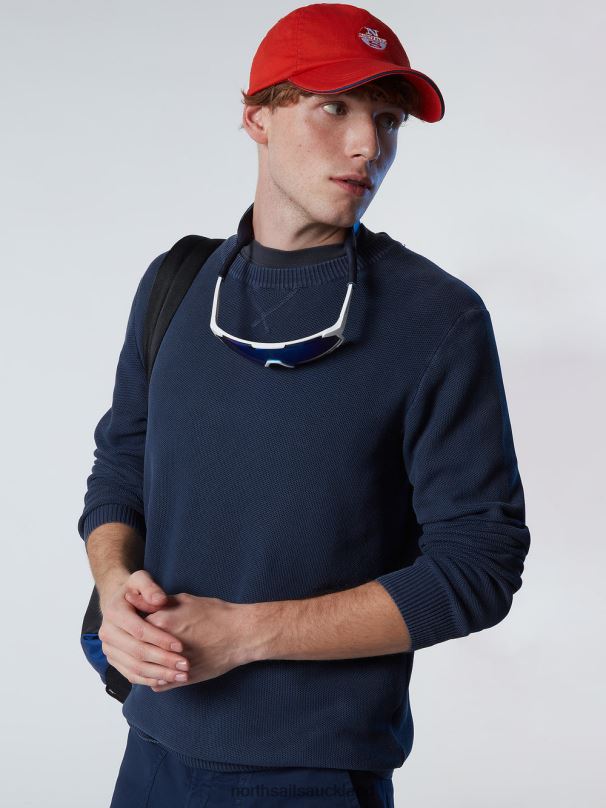 ORGANIC COTTON CREW-NECK Navy blue Clothing Men X20HV244 North Sails