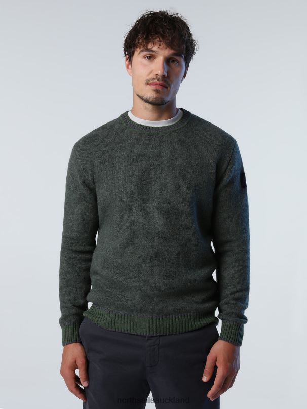 RECYCLED WOOL JUMPER Ivy green Clothing Men X20HV989 North Sails