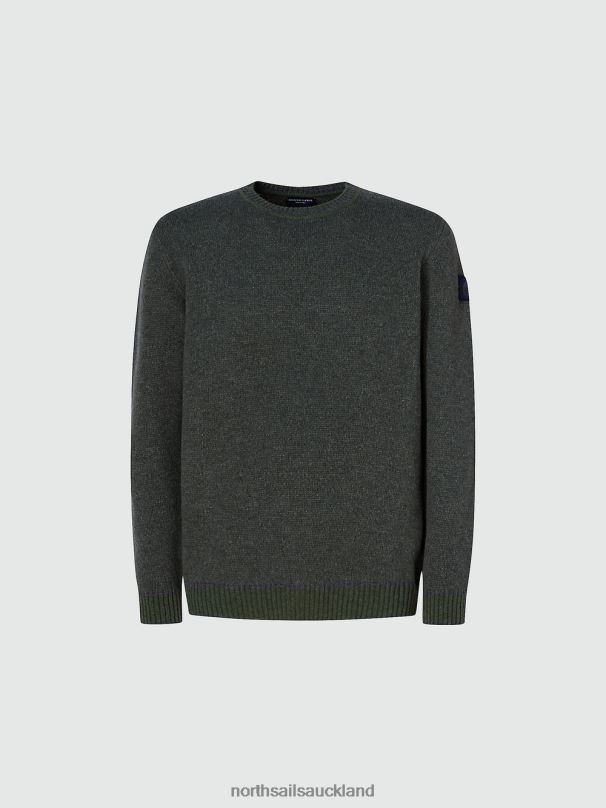 RECYCLED WOOL JUMPER Ivy green Clothing Men X20HV989 North Sails