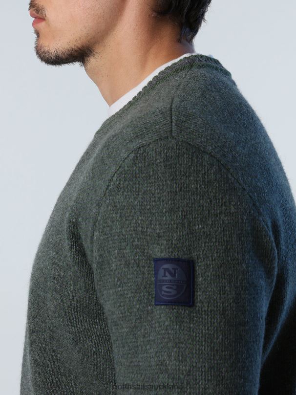 RECYCLED WOOL JUMPER Ivy green Clothing Men X20HV989 North Sails